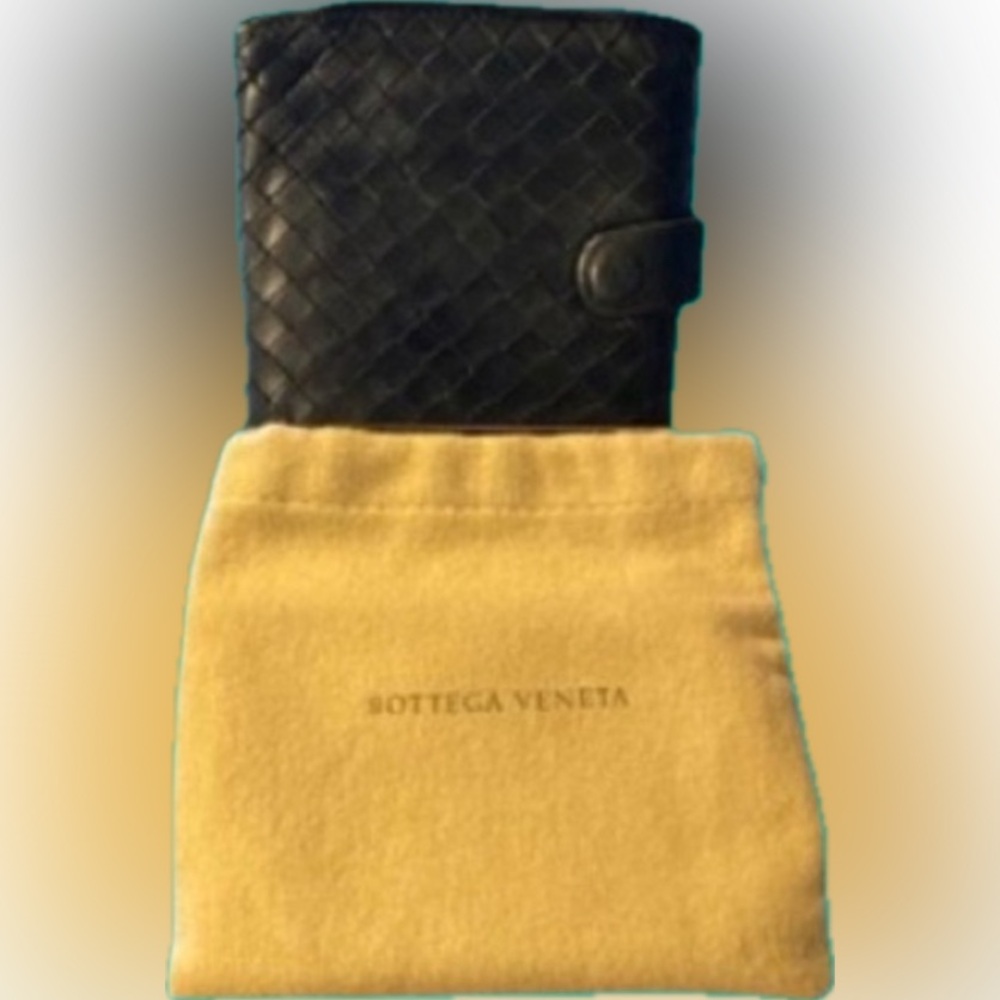 Bottega Veneta BLACK LEATHER Intrecciato Weave Wallet LUXURY - Picture 8 of 12